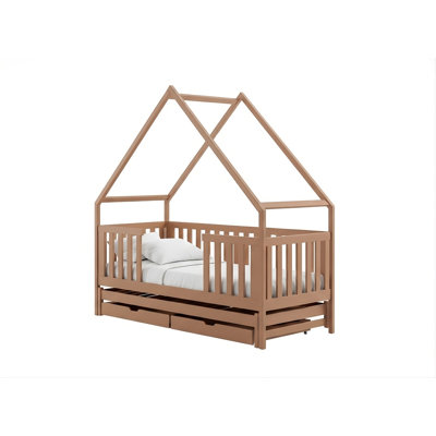 Aaliyan Single (3') Solid Wood Drawers Bed Frame with Mattress
