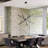 Zhanjing5 LED Modern Chandelier Sputnik Black Linear Kitchen Island Light Remote Dimmable-870418184-865485462