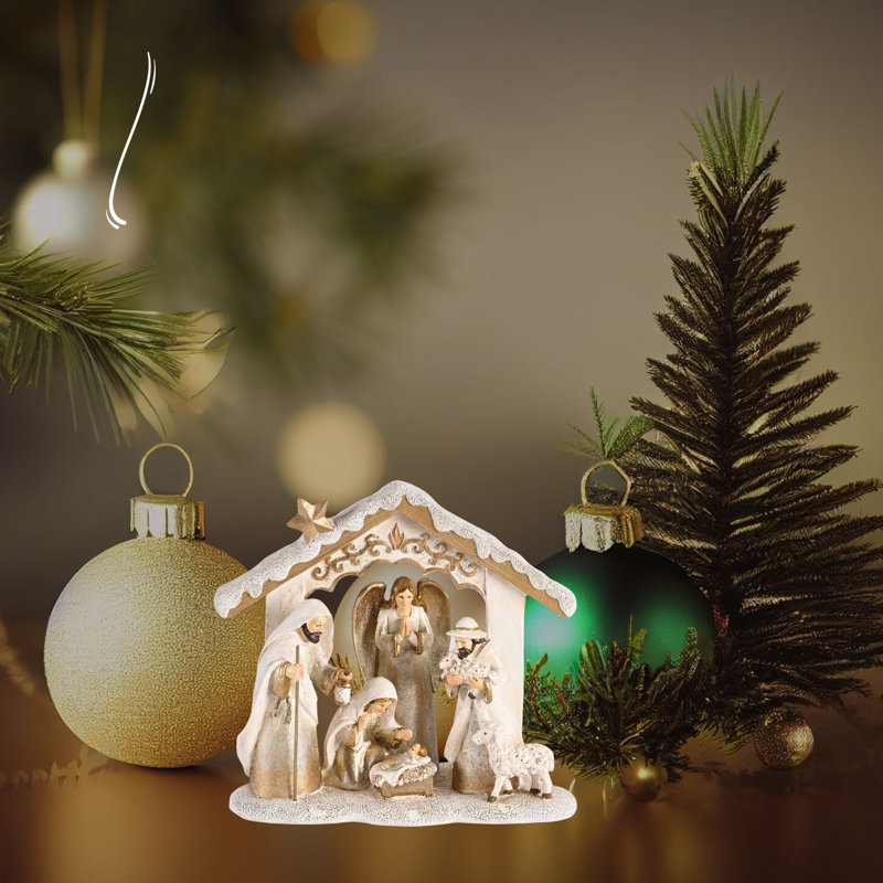 Crèche de Noël avec animaux de la Nativité