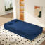 Canapé-lit moderne de 78,7 po avec 2 coussins pour le salon à petit pas, canapé-lit convertible en tissu rembourré de mousse, matelas pliant, aucun assemblage requis-1241303153