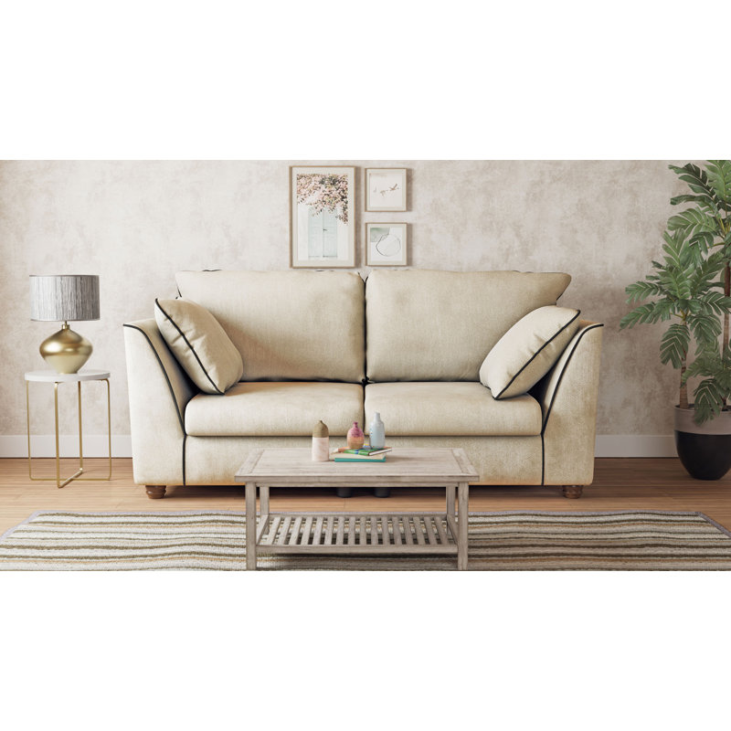 Milan 3 Seater Chenille Sofa, Beige