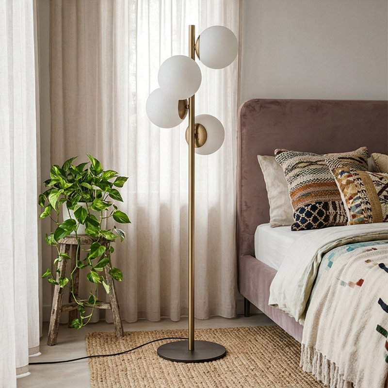 Aurelia 51" Mid-Century Modern 4-Light Tree Floor Lamp