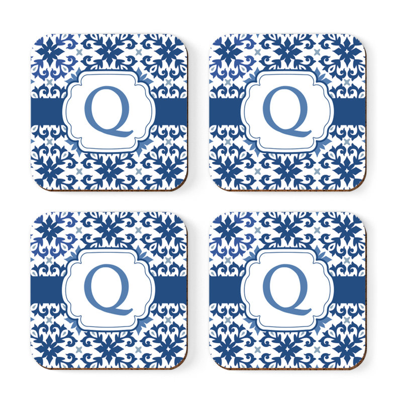 Sous-verre lettre monogramme, Q