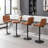 Double-Layer Upholstered Swivel Adjustable Height Bar Stool (Set of 4)-2069916368-2069916366