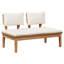  Ensemble de banc de jardin 3 pièces petit brun et crème 2 places-934290769