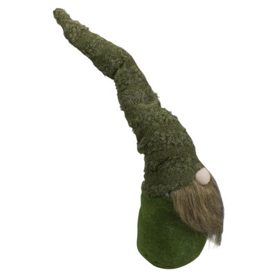 Figurine de Noël gnome debout 21 "verte avec chapeau pliable