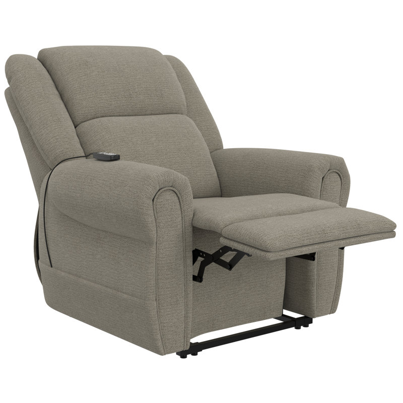 Glema Power Lift Lay Flat Recliner With Power Headrest, Therapeutic Heat & Massage And Nanobionic Fabric, Tan