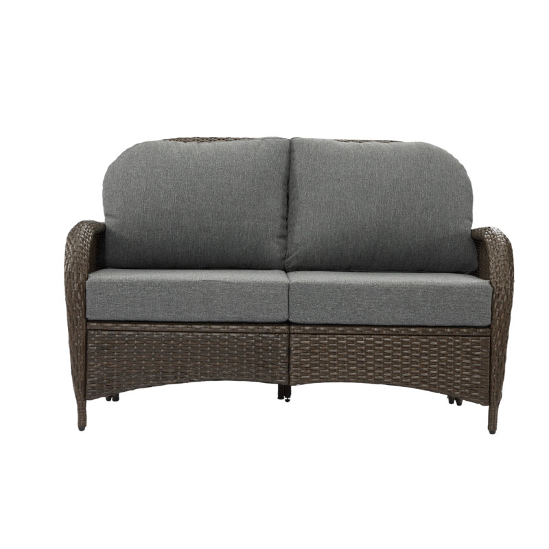 53'' Wide Straight Wicker Loveseat with Cushions