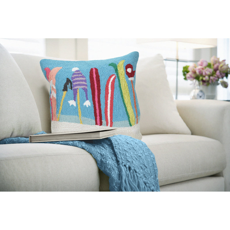 Gone Skiing Indoor/Outdoor Throw Pillow