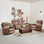 Ensemble de salon inclinable 3 pièces avec deux fauteuils électriques et canapé manuel-927882649