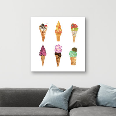 Ice cream cones - 32"x32" art on canvas