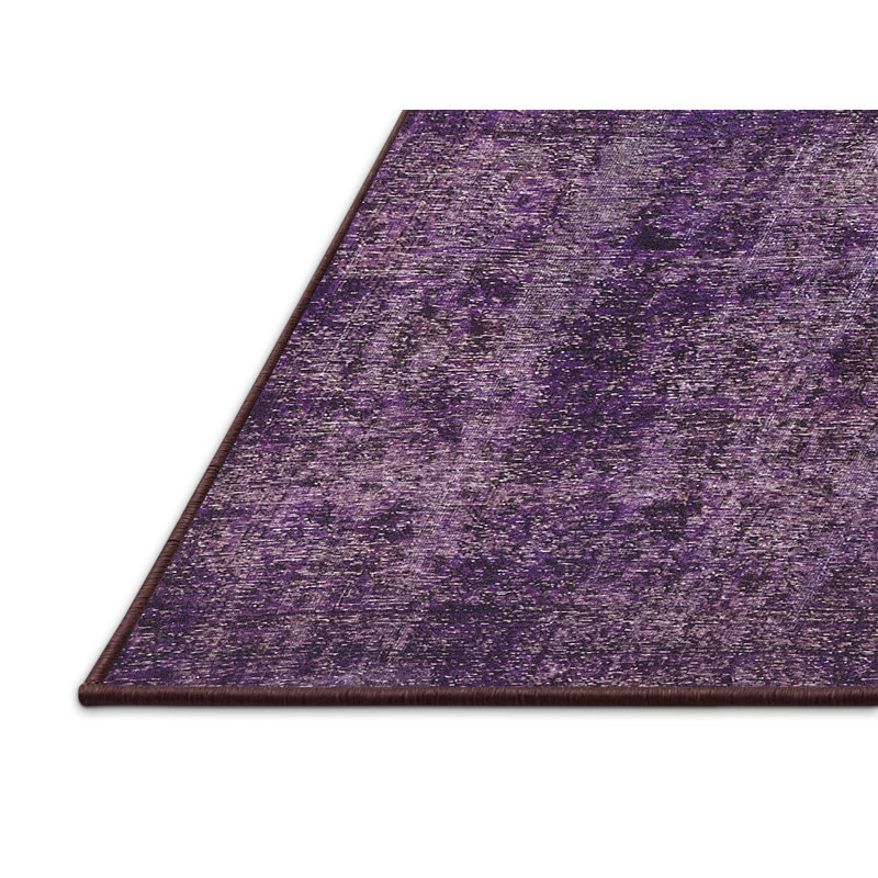 Tapis mauve à motif abstrait Robenson, Rectangle 8 pi x 10 pi