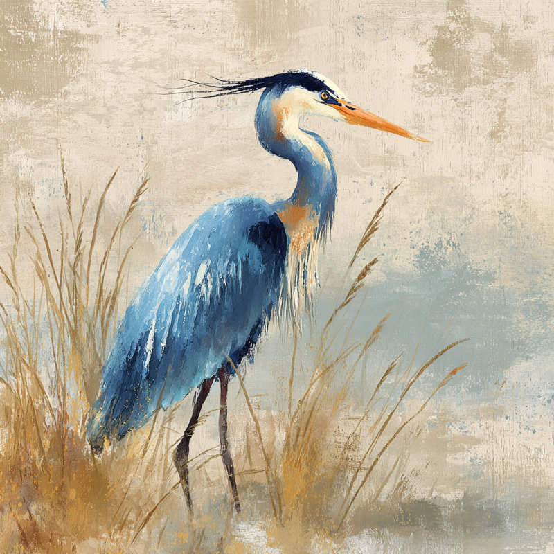 Marshside Sentinel Wrapped Canvas Wall Art