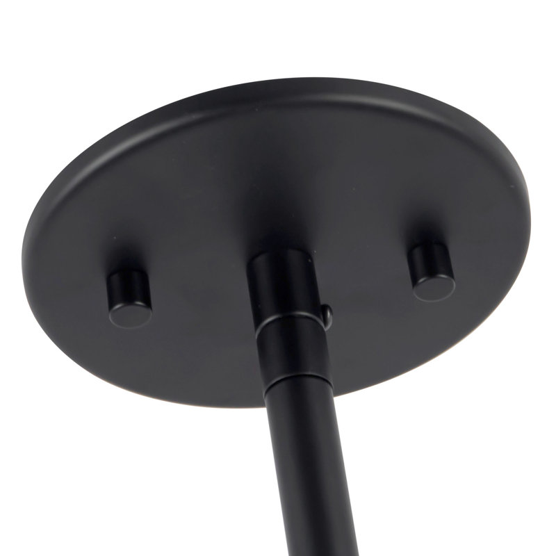 Bolla 28-in Black dimmable LED Chandelier, Matte Black