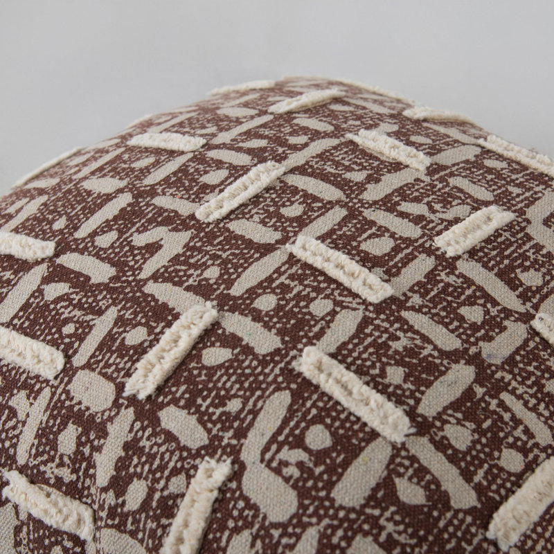 Coussin 100% coton recyclé, Brun / naturel, Mélange de duvet