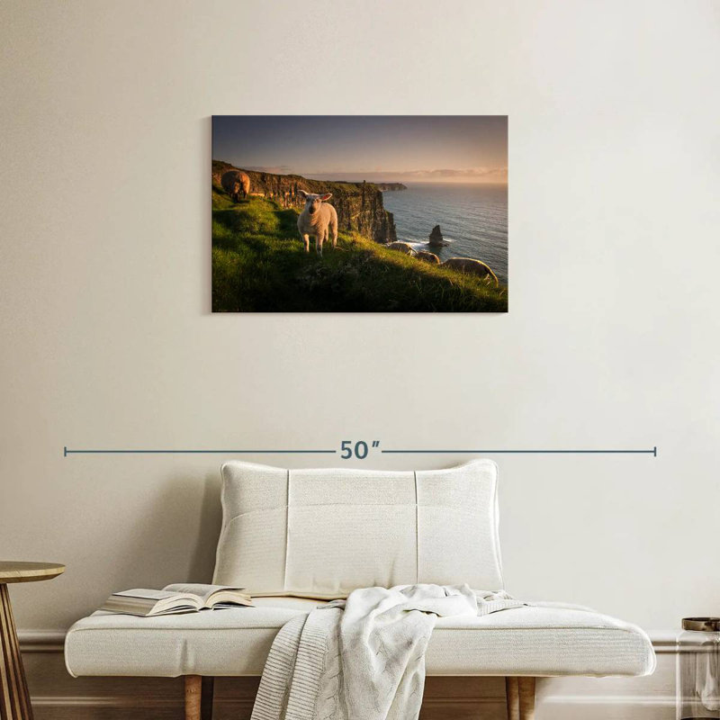 Moher Cliffs Sheep, 20" H x 30" W