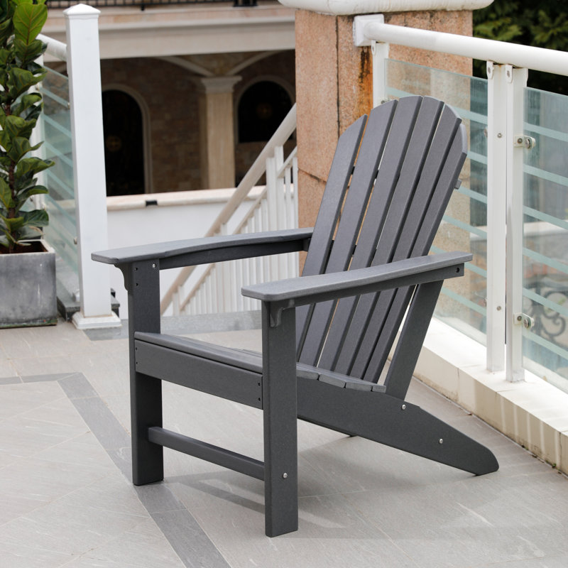 Chaise Adirondack en plastique Parkstone, Gris foncé