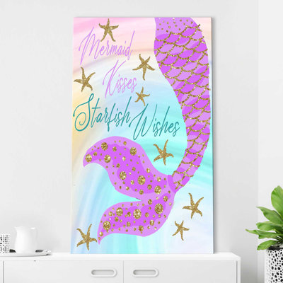 «Mermaid Kisses Starfish Wishes (Vertical)» par Jodi - impression