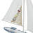 Yesayi Wood Handmade Sail Boat Decorative White Sculpture Set