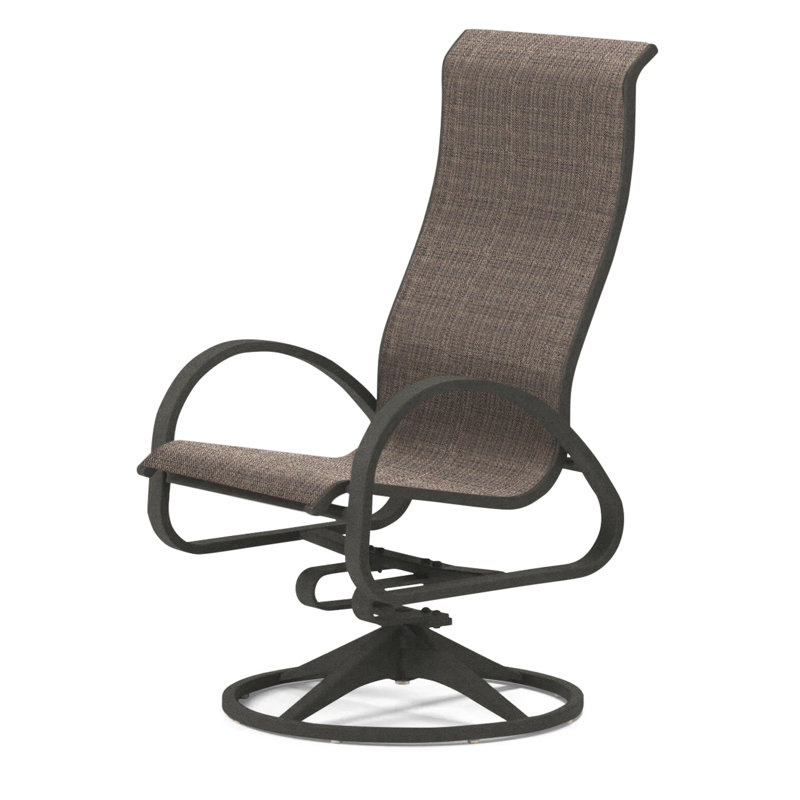 Fauteuil de patio pivotant Hiraku, Moka Sunbrella®, Graphite texturé
