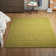 Tapis vert en laine tissé à la main et à plat
