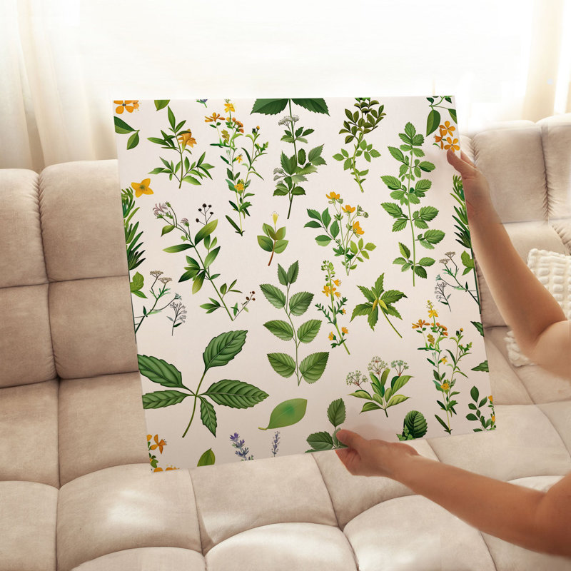 «Botanical Plants & Herbs I Cottage», reproduction d'art non encadrée, H 18 po x l 18 po