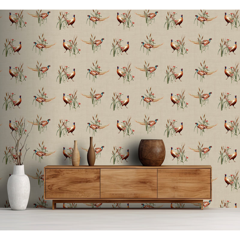 Papier peint neutre Eustace Pheasant Meadow