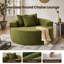 Chaise longue ronde rembourrée de 58,3 po-1725597737
