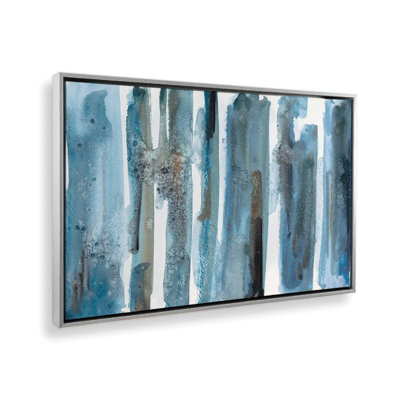 Frozen Forest Reflections Canvas Print in a Frame, 8.75" H x 12.75" W, Polished Chrome