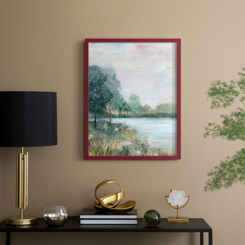 «Blue Hour», reproduction encadrée - bois massif, H 30 po x l 24 po, Rouge