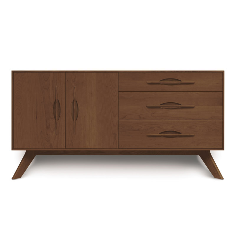Audrey 66.13'' W Solid Wood Sideboard, Saddle Cherry