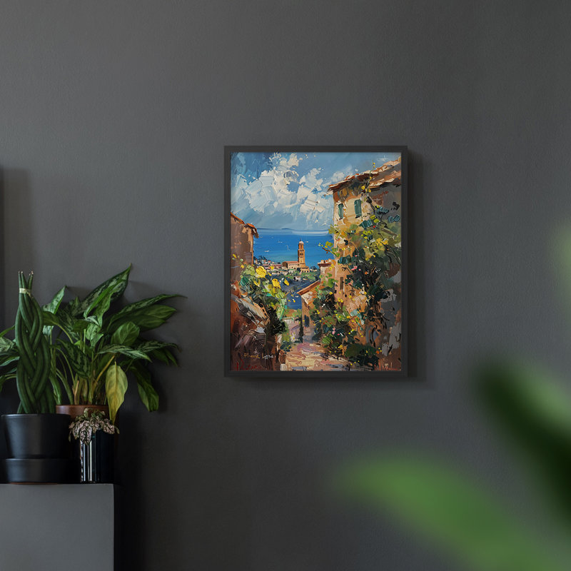 Série LANDSCAPES CCDCLXV - Reproduction encadrée de qualité supérieure - Prêt à être accroché - Aucun clou requis