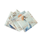 Crested Crane Cotton Sateen Cocktail Napkins