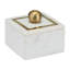 Scarbrough Decorative Box Marble Stone Metal Brass Modern Storage Container with Removable Lid Contemporary Accent Box for Shelf or Tabletop Display Home Organizer Accessory Modern Design-398012059-398012056