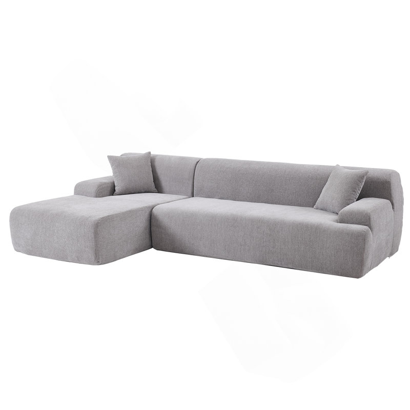 Massengill Boneless 2 Piece Free Combination, Modern Large L - Shape Modular Sectional Sofa, High Density Foam, Anti - Wrinkle