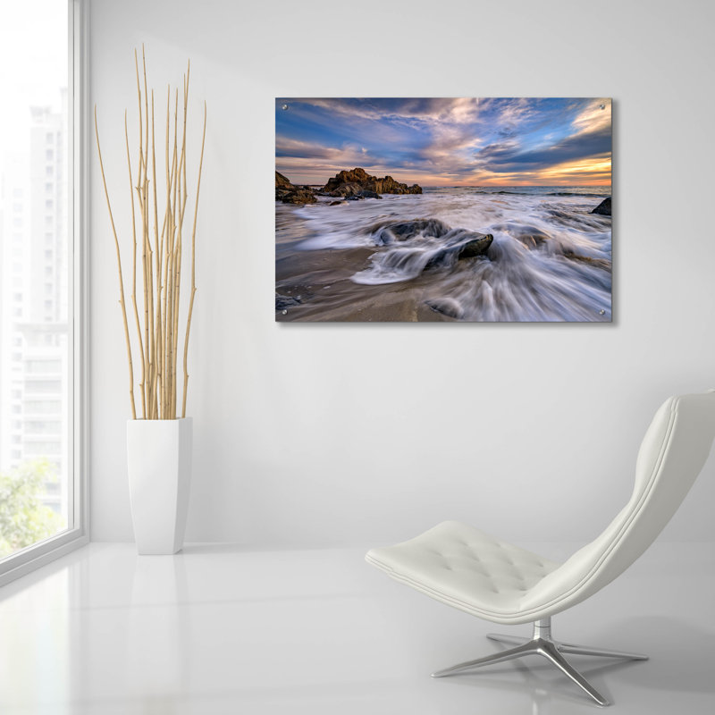 Art mural en verre Rosecliff Heights «Time And Tide» par Rick Berk, H 24 po x l 36 po x P 0,2 po