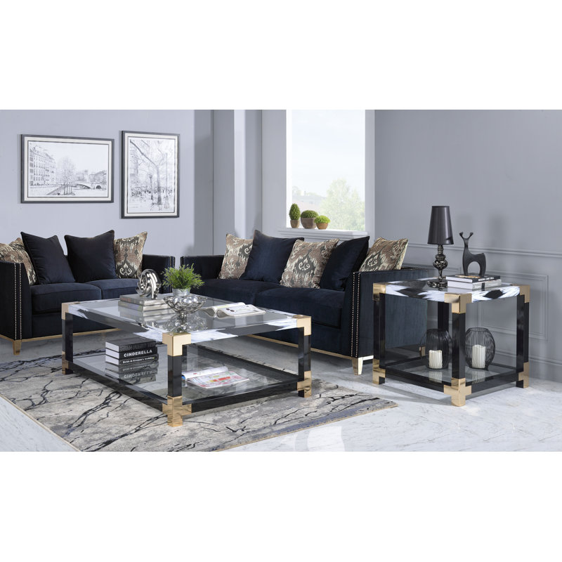 Beuna Glass Top Coffee Table