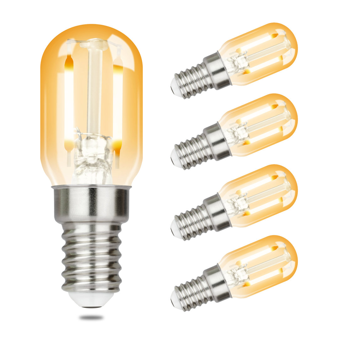 2W 4er E14 LED Glühbirnen - T22 Edison Energiesparlampe Filament Glas 360° Abstrahlwinkel Aneea