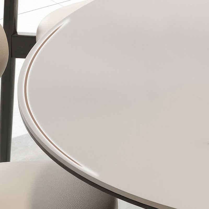 Light luxury and simple round dining table, 29.53"H x 51.18"L x 51.18"W