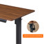 Electric Standing Work Desk, 24x48 Inches Adjustable Sit Stand 1" Thick Dark Walnut One Top, Stable Frame, Easy To Assemble For Living Room Height Up Walnut, Smooth Seamless Desktop, Steel Home Use