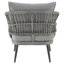 Ensemble de conversation moderne pour 5 personnes avec coussins en polyester et table basse de couleur grise Riviera Modern-895219426