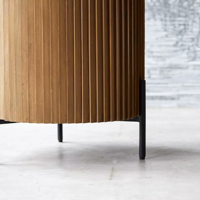 Ezma 47cm W Solid Wood Bedside Table