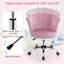 Tarango 45cm H Velvet Upholstered Metal Side Chair in Pink