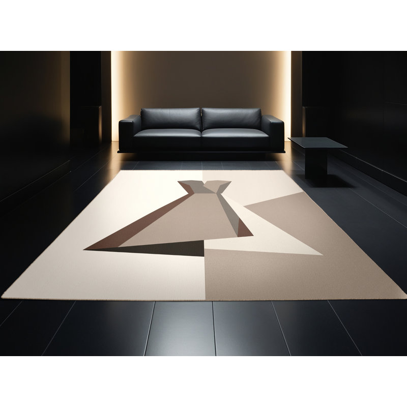 Tapis beige moelleux doux et moelleux de couleur unie Barclay, 3 x 5
