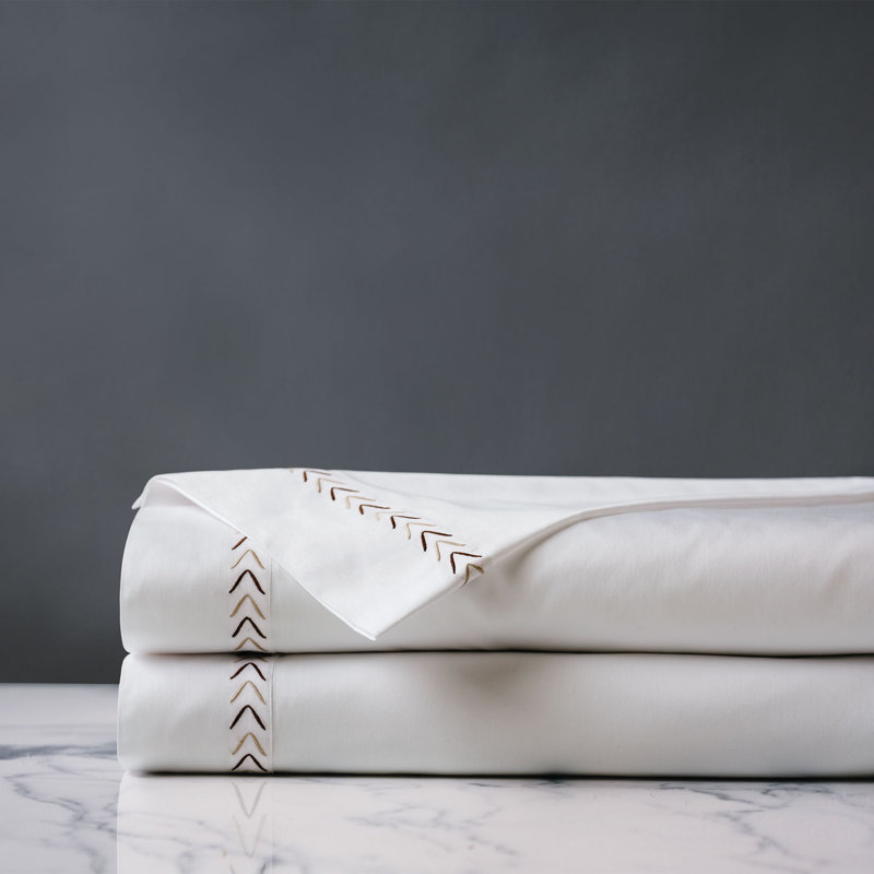 Drap plat Miri Coffee par Celerie Kemble, Drap plat pour lit simple