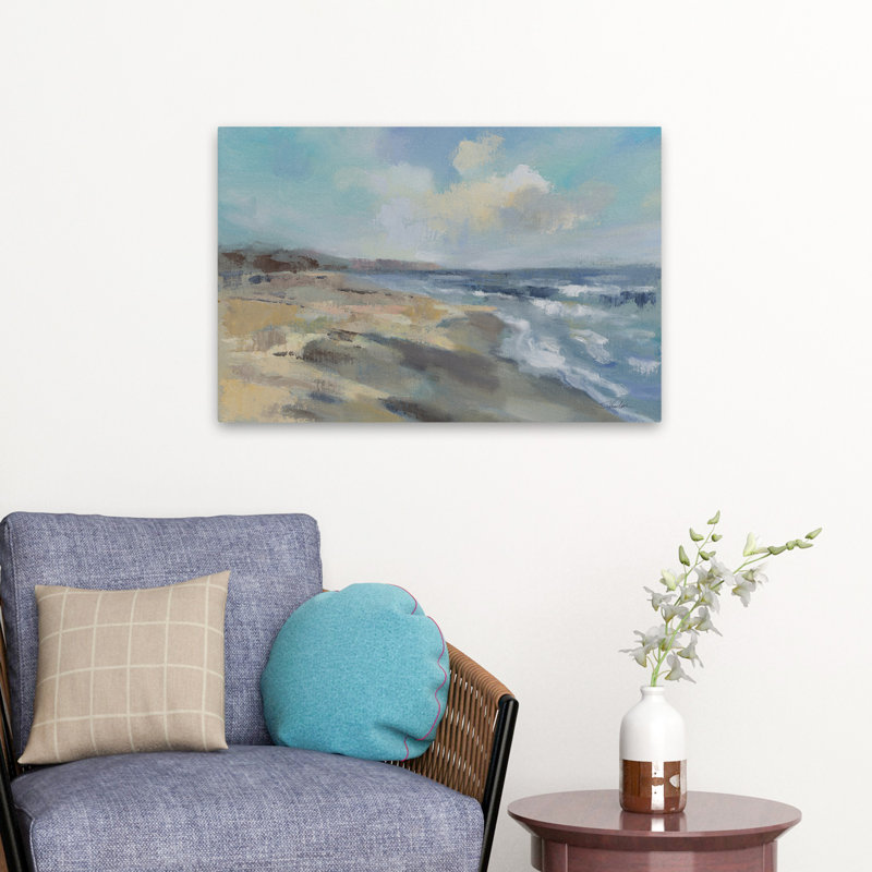 Plage contemporaine et côtière du matin, H 24 po x l 16 po
