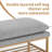 Upholstered Shoe Storage Bench With Cushioned Seat, End Of Bed Bench With Open Shelf And Metal Legs For Entryway-1607292842