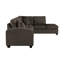 Canapé modulaire réversible 2 pièces avec méridienne moderne rembourré en microfibre Modern-106027490