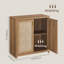 Buffet 31,5 "de largeur Boho, tablette réglable, table de buffet avec coins arrondis,-129912414-133445659