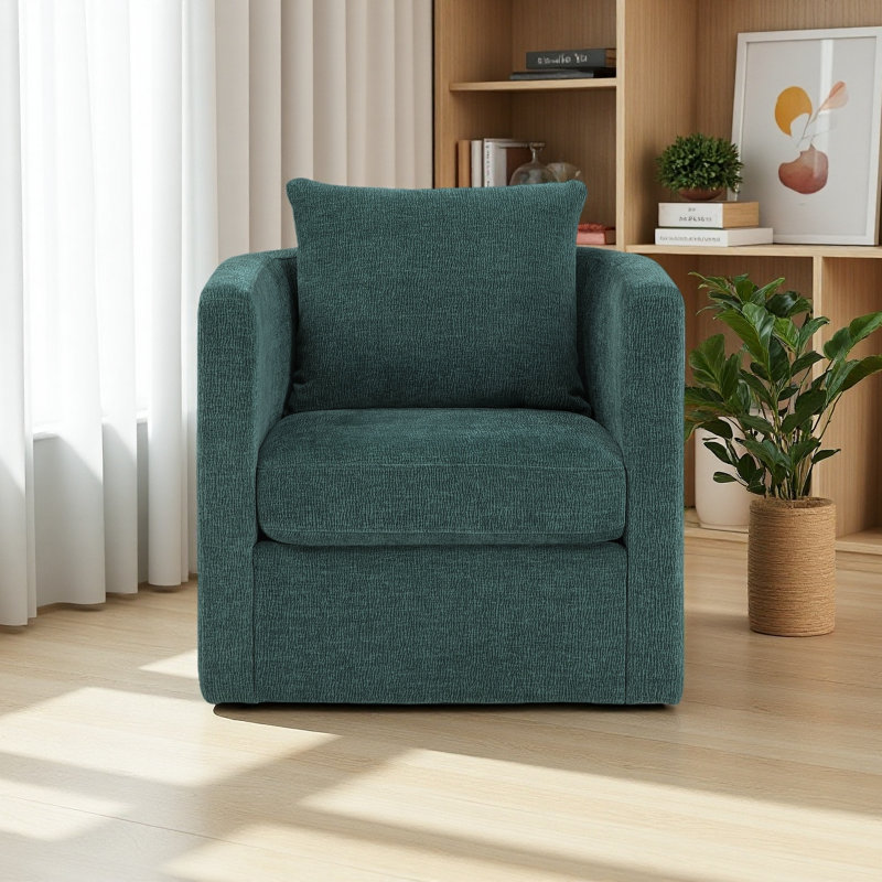 Fauteuil demi-tonneau pivotant, Paon